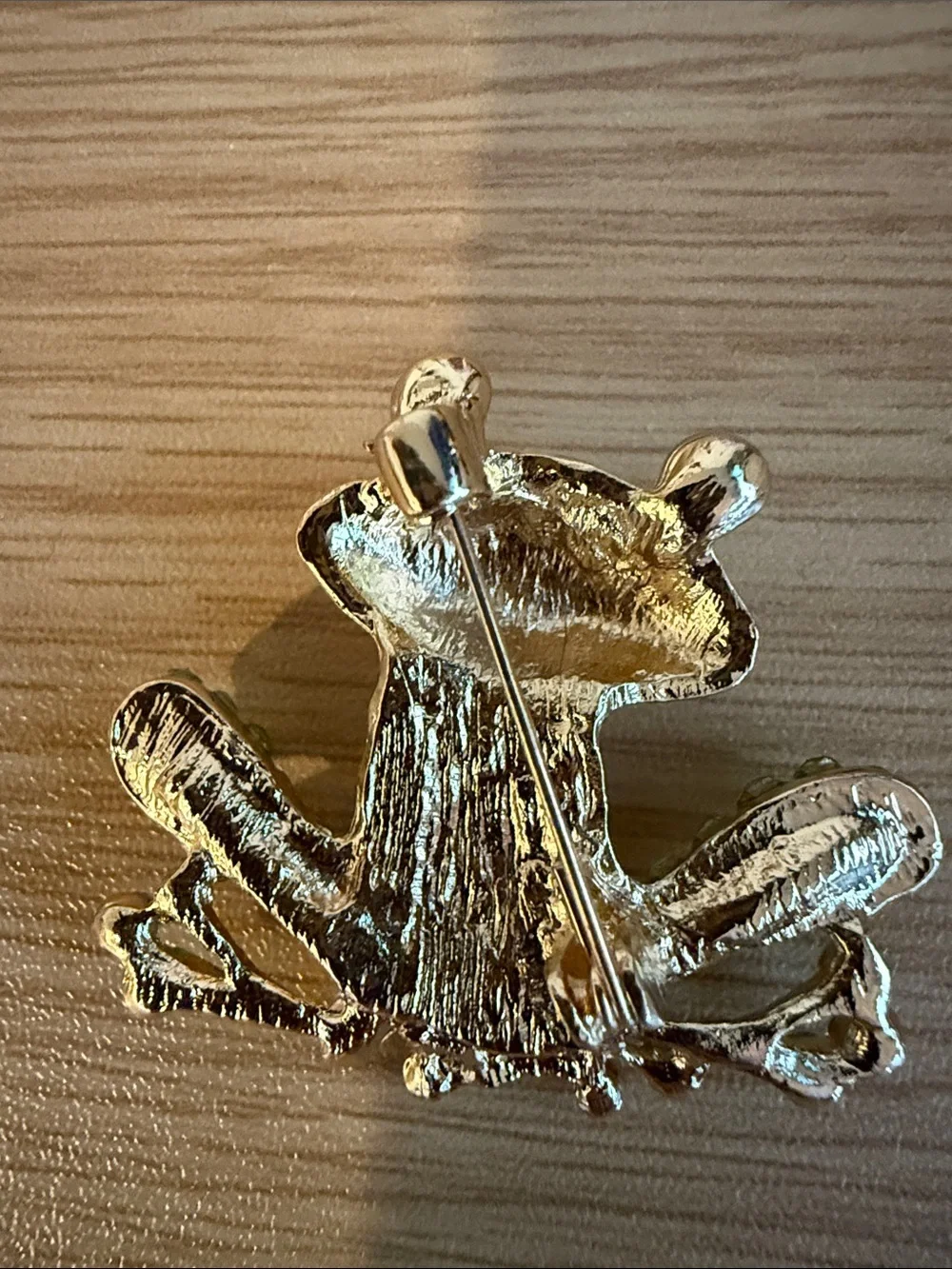 Colorful Frog Brooch with Crystal Accents Lapel Pin